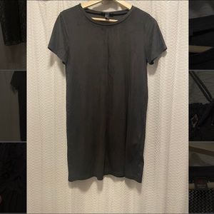 Faux suede t-shirt dress